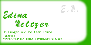 edina meltzer business card